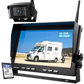 Bw101sl Zeroxclub 1080p Wireless Backup Camera System For Rv Trailer Truck Camper 10 Inch Dvr M