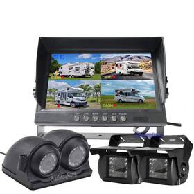 Zhanhongxiang Ahdipsdvr 4cam Ahd 1080p Backup Camera 9 Inch Dvr Monitor Kit 4x Ir Night Vision Front Side Rear