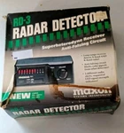 Maxon RD-3 Superheterodyne Radar Detector Original Box Not Tested Used. Price: $14.95.