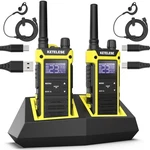 Ketelese T3F IP67 Waterproof Walkie Talkies, Frs Two Way Radio 2 Pack, Yellow New. Price: $169.72.