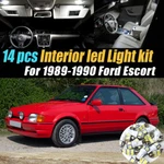 14PC Car Interior Led Super White Light Bulb Kit 1989-1990 Ford Escort New. Price: $14.53.