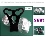 Nice Windshield Mount Bracket + 6 Suction Cup Good For The Cobra Radar Detectors New. Price: $8.90.