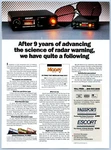 Print 1987 Passport & Escort Radar Detector Warning System Receivers Vintage Used. Price: $10.00.