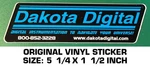 Dakota Digital Instrumentation - Original Vinyl Decal Sticker Used. Price: $5.07.