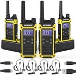 Ketelese T3F IP67 Waterproof Two Way Radios, Frs Walkie Talkie 4 Pack, Yellow New. Price: $370.06.