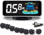 Backup Radar System Car Auto Vehicle Reverse With 8 Parking Sensors Kit White New. Price: $69.81.