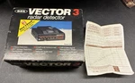 1980 Bel Vector 3 Radar Detector Detects X, & Ka Bands Original Box With Kit Used. Price: $49.95.